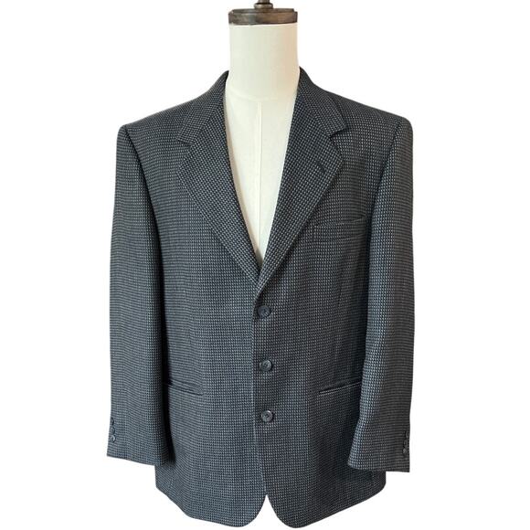Vintage Bert Pulitzer HOUNDSTOOTH Tweed Wool Blend Sport Coat Jacket Men's 42 - Picture 2 of 16